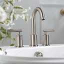 ANDY STAR Bathroom Faucet 3 Hole, Brushed Nickel 8 inch Widespread Bathroom Faucet with Pop Up Drain and 360 Swivel Spout, 2 Handle Vanity Bathroom Sink Faucet, Stainless Steel Finish, Anti-Rust