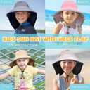Kids Sun Hat UPF50+ Sun Protection Boys Bucket Hat Summer Girls Beach Hats with Neck Flap Adjustable Fishing Safari Hat (1pack-lightgrey)
