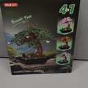 900Pcs Four Seasons Bonsai Tree Building Set,4In1 Flowers Cherry Blossom Bonsai Building Kit, Botanical Collection DIY Plants for Home Office Decor, Christmas Birthday Gift for Adults Kids Girls