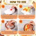 Funrous 32 Set Fall Suncatcher Craft Kit Autumn Hedgehog Suncatcher Paper Crafts with Tissue Paper DIY Window Stained Glass Effect Hanging Ornaments for Autumn Thanksgiving DIY Activities Party Favors