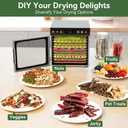 VALONDINO 10-Tray Food Dehydrator – 600W Adjustable Temperature (86°F-194°F) & Digital Timer, Ideal for Jerky, Fruits, Vegetables, Dog Treats, Herbs, and Snacks – Energy-Efficient, and Easy to Clean
