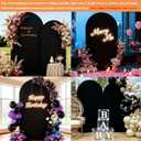 8 FT Arch Backdrop Cover, Spandex Wedding Black Arch Cover Stretchy Backdrop for Chiara Stand Baby Shower Birthday Balloon Decor 8FT Black