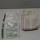 jinchan Nautical Valance Striped Linen Curtain 18 Inch Farmhouse Light Filtering Double Layer Valance for Kitchen Living Room Bathroom Windows Pinstripe Window Treatment 1 Panel Tan