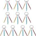 uxcell 10 Set Aluminum Keychain Crochet Hook Mini Mixed Small Crochet Yarn Needles Multi-Colour Weaving Tool for Beginners Adults