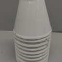 Set of 10 Small Lamp Shade Chandelier Shades Burlap Clip on Lamp Shade 3" x 6" x 5" Rustic Barrel Fabric Lampshade Cover for Table Chandelier Wall Lamp (White)