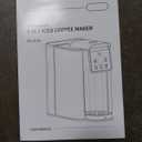 KIDISLE Hot & Iced Coffee Maker with Bold Setting, Single Serve Coffee Maker for K Cup and Grounds, 6-14 Oz Brew Sizes, 50 Oz Removable Water Tank, One Cup Coffee Machine with Reusable Filter, Grey