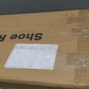 Small 3-Tier Shoe Rack, Z-Frame Wooden Shoe Shelf with Durable Metal Shelves for Hallway, Living Room, Closet, Bedroom (17.2) (10.35 x 17.20 x 15.75 Inches, Rustic)