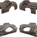 Resin Tree Trunk, Simulated Tree Hole Landscaping, Fish Cave Water Pool Landscaping Decoration, Fish Hiding Habitat Simulation Hollow Tree Trunk
