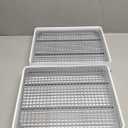 WUWEOT 2 Pack Large Rabbit Litter Box, Shallow Bunny Restroom Litter Tray, Small Animals Litter Pan Toilet Potty Trainer with Grate for Rabbit Hamster Ferret Rats Guinea Pigs Hedgehog Chinchillas