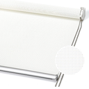 ChrisDowa Light Filtering Roller Shades, with 5% Openness Solar Screen, Flame Retardant Fabric. Solar Semi Sheer Roller Blinds for Office and Home. Easy to Install.Off White,50" W x 72" H