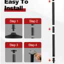 RoadHero Plastic Stanchion Post, Black Velvet Ropes and Poles with Weighted Base, Ropes Safety Barriers for Crowd Control, Party and Movie Theater, 2 PCS