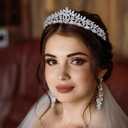 Silver Cubic Zirconia Small Wedding Crowns for Bride CZ Birthday Party Floral princess Tiaras for Girls Sweet 16 Prom Hair Accessories
