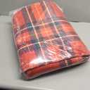 Christmas Entryway Carpet Xmas Buffalo Plaid Small Non-Slip Stain Resistant Washable Floor Cover Holiday Decorative Gingham Check Accent Rug for Entrance Kitchen, Red, 2x3 Feet