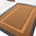 OLANLY Front Door Mat Indoor Outdoor Entrance, Waterproof All-Season, All-Weather Doormat, Sturdy Natural Rubber, Low Profile, Easy Clean Patio Porch Entryway Mat, 29.5x17, Tangerine Orange