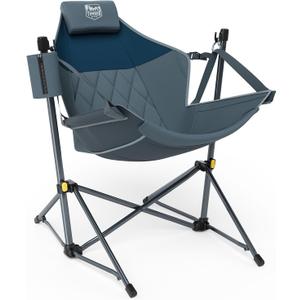 TIMBER RIDGE Hammock Camping Chair with Adjustable Backrest, Heavy Duty Folding Hammock Chair Supports 300lbs, Portable Hammock Chair for Camping, Travelling and Patio, Blue