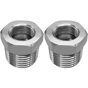 Beduan Stainless Water Line Adapter 3/8 Female to 1/2 G Male Reducer Hose Pipe Adapter Compression Fitting Kitchen Bathroom Faucet Supply Hose Stop Valve Pipe Connector with Flat inside (Pack of 2)