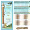 Toerifer Winnie Baby Shower Favors for 30 Guests, 30 Pcs Thank You Gifts for Baby Shower, Gender Reveal Sets Included Bamboo Pens Greeting Cards, Winnie Gender Reveal Souvenirs Prizes Decorations