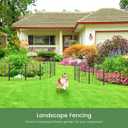 Youpehom Black Garden Fences Animal Barrier, 12.55"*16.48" Garden Border Fencing, Rustproof Metal No Dig Fence for Dogs, Outdoor Fence, Dog Fencing for Patio, Flower Bed, Farm (Medium 10 pcs)