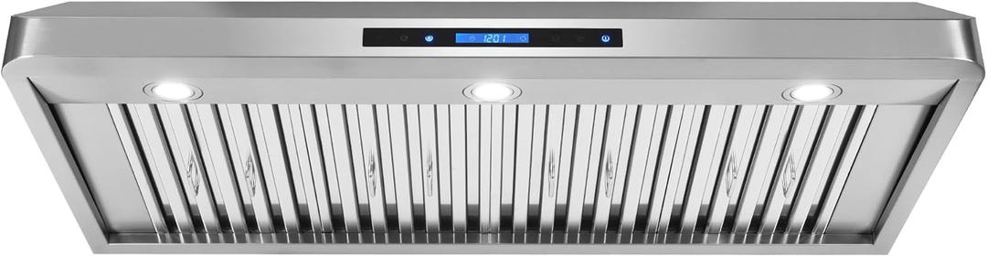 COSMO COS-QS48 48 in. Haven Collection 500 CFM Ducted Under Cabinet Range Hood, Touch Controls, LED Lights, Stainless Steel