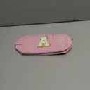 YOOLIFE Gifts for Teen Girls - Personalized Initial Makeup Bag, Birthday Gifts for Women Sister Friend Daughter Girls Kids ("Pink)