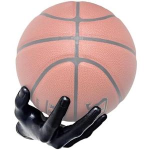 NADUSEP Basketball Holder, Hand-Shaped Ball Wall Mount Stand Decorative Ball Rack for Basketball, Football, Volleyball Headphone Room Decor Art Gifts for Boys Men Player