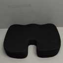 Amazon Basics Comfortable Seat Cushion for Office Chairs, Enhanced Memory Foam, Black