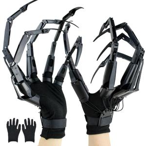 Articulated Fingers With Fingernail, Halloween Frights, Extensions With Gloves, Halloween Costume Prop, Creepy Cosplay Claw Hands