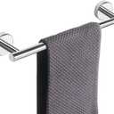 NearMoon Bath Towel Bar, Thicken Stainless Steel Shower Towel Rack Holder Wall Mounted for Bathroom,16-lnch Overall Length-13-lnch Usable Hanging Space (1 Pack, Chrome Finish)