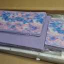 WLIVE Tall Dresser for Bedroom, 11 Drawer Chest of Drawers, Tie-dye Purple Print, 11.73"D x 35.63"W x 42.24"H
