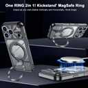 for iPhone 17 pro max Case with Ring Stand Camera Protection Black