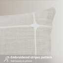 Decorative Linen Cotton Pillow Covers Embroidery Plaid Lumbar Farmhouse Throw Pillows Cases Check Cushion Cover Sham for Couch Sofa Chair Bed Living Room Home Decor, 2012 Inch 2 Pack White