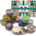 Christmas Scented Candles Gift Set, 12 Pack Candles for Home Scented, 21.12 oz Long Lasting Soy Wax Aromatherapy Candle Set with Gift Box, Christmas Gifts for Women