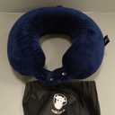 Travel Neck Pillow, Top Memory Foam Pillow for Head Support, Ideal for Airplanes, Cars, and Home Recliners, Adjustable and Soft (Blue)