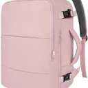 Taygeer Travel Backpack for Women, Carry On Backpack with USB Charging Port & Shoe Pouch, TSA 15.6inch Laptop Mochila Flight Approved, Nurse Bag Casual Daypack for Weekender Business Hiking, Pink, Pack of 2