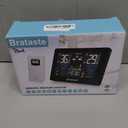 Weather Station Wireless Indoor Outdoor, Thermometer Wireless with Remote Sensor, Home Weather Station, Color Display Digital Weather Forecast, Humidity, Atomic Clock, Air Pressure for Home (Black)