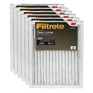 Filtrete Clean Living Basic Dust AC Furnace Air Filter, MPR 300, 14 x 30 x 1-Inches (Pack of 6)