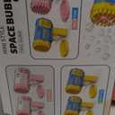 LUSJNGE 2 Bubble Gun with 2 Bottles Refill Solution for Kids, 40-Hole Light Up Bubble Machine for Toddlers 1-3, Pink Bubble Blaster Maker, Party Favors Toys for Boys Girls 4-8 Birthday Gifts