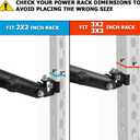 A2ZCARE Power Rack Mounted Landmine Attachment, T Bar Row Landmine Base, Fit 2-inch Olympic Row Bar, Compatible with 3x2 & 3x3 inch Power Cage