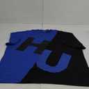 HUGO Men's Block Logo Cotton T-Shirt (Large, Black Jade/Cobalt)