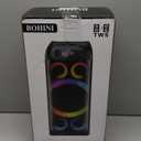 Bluetooth Speaker, 160W Peak Powerful Loud Stereo Sound Deep Bass Wireless Boombox Portable Large Party Speakers with Subwoofer TWS Pairing Dynamic LED Light for Outdoor Camping Backyard Events (Black)