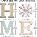 ZAZIWZ Farmhouse Home Signs with Windmill Clock Wall Decor Rustic Home Letters Wall Art for Living Room Kitchen Entryway Dining Room Bedroom (mix color)