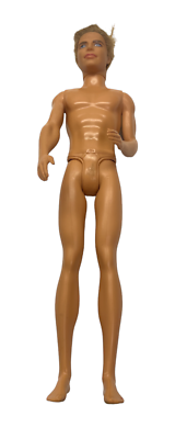 Barbie Ken Beach Doll with Blond Hair And White Dog