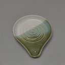 Ceramic Spoon Rest for Kitchen Counter & Stove, Large Spoon Holder for Cooking Utensils, Heat-Resistant, Nonstick, Easy to Clean, Modern Kitchen Decor, Gradient Green