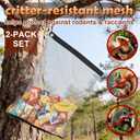 2 Pack Ultralight Rodent Proof Bear Bags, Wire Mesh Hanging Food Storage Bags for Camping and Backpacking, Critter Protection Kit with Nylon Rope and Carabiners