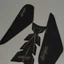 NIGHT CAT Compatible Ninja 400 Ninja 500 Motorcycle Fuel Tank Pad Kit Side Fuel Knee Guard Sticker Fuel Tank ProtectorBlack