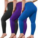 VALANDY Creamlush Plus Size Leggings for Women-3 Packs Stretchy Soft High Waisted Women's Leggings Lounge Yoga Pants 3XL