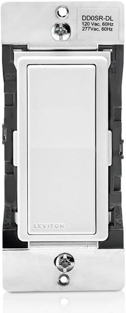 Leviton Decora Smart Switch Companion for Multi-Location Switching with Locator LED (Not for stand-alone use), 120/277VAC, 60Hz DD0SR-DLZ, White, Ivory, Light Almond