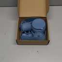 Silicone Baby Feeding Set | Baby Led Weaning Supplies Includes Suction Bowls and Divided Plates, Adjustable Bib, Baby Utensils Spoons and Forks,Cup | Baby Feeding Essentials (Blue Gray)