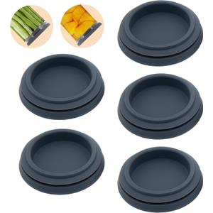 Wide Mouth Mason Jar Lids - Large Mouth Canning Lids Fit for All Wide Mouth Mason Jars,Food Grade Silicone Mason Jar Caps,Dishwasher Safe,Leak Proof Reusable Lids,5 Pack