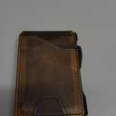 typecase Tactical Wallet for Men Card Holder: Pop Up Card Case, Full Grain Leather, Smart, RFID Blocking, Slim, Minimalist, Thin, Front Pocket - 10 Card Slots, ID Window, Money Clip (Burnished Black)